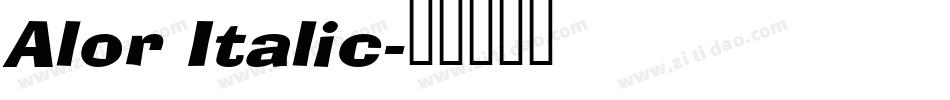 Alor Italic字体转换